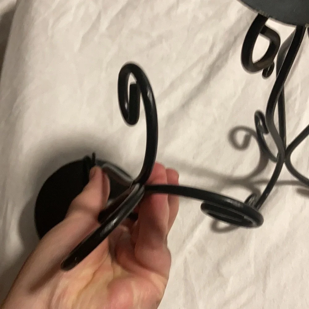 Wrought iron retro 70’s style Mediterranean candle holders